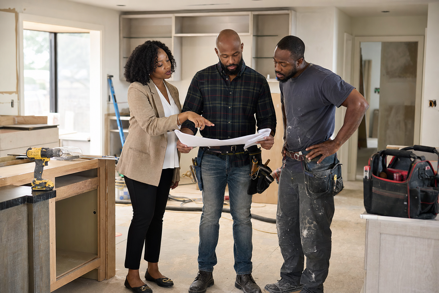 Conversation with contractors